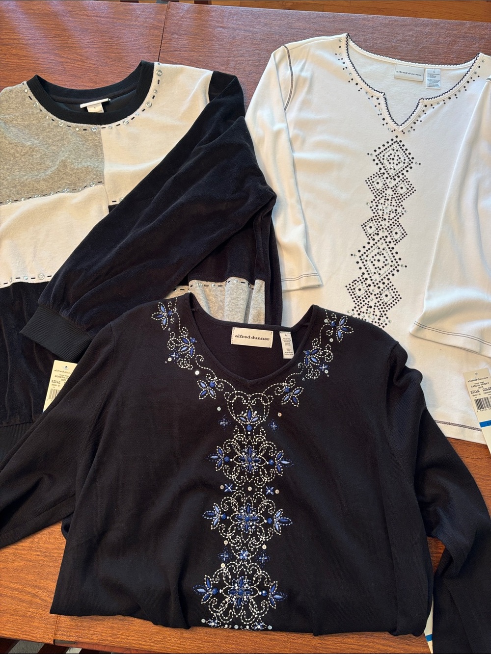 Alfred Dunner trio of sweaters